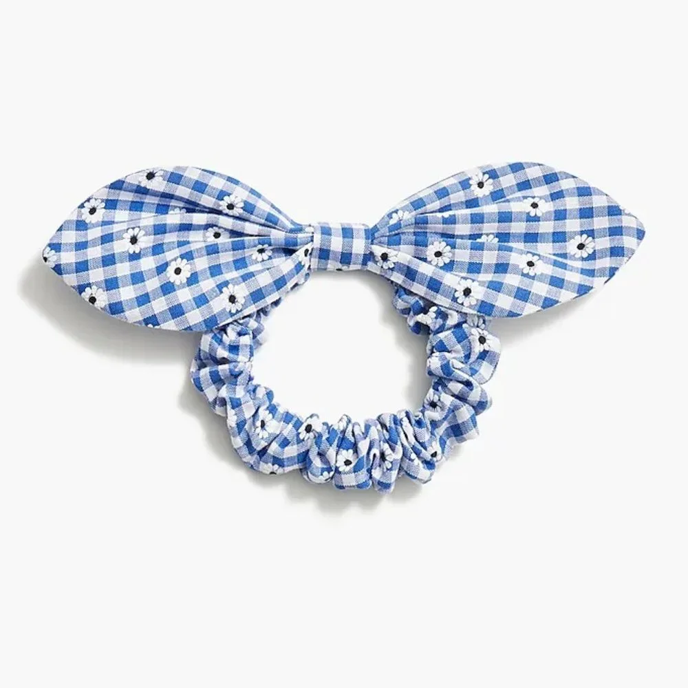 NWT Crewcuts Floral Gingham Scrunchie
